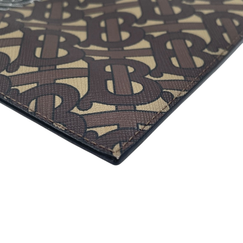 バーバリーロンドン BURBERRY LONDON フラットポーチ ブラウン PVC レディース セカンドバッグ