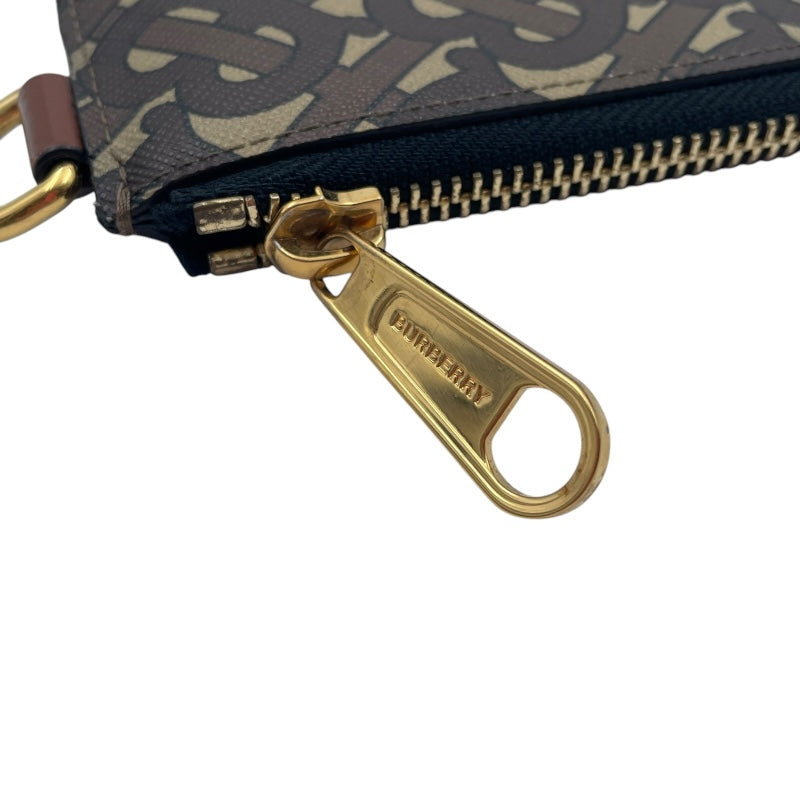 バーバリーロンドン BURBERRY LONDON フラットポーチ ブラウン PVC レディース セカンドバッグ