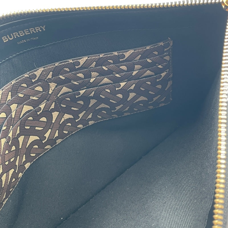 バーバリーロンドン BURBERRY LONDON フラットポーチ ブラウン PVC レディース セカンドバッグ