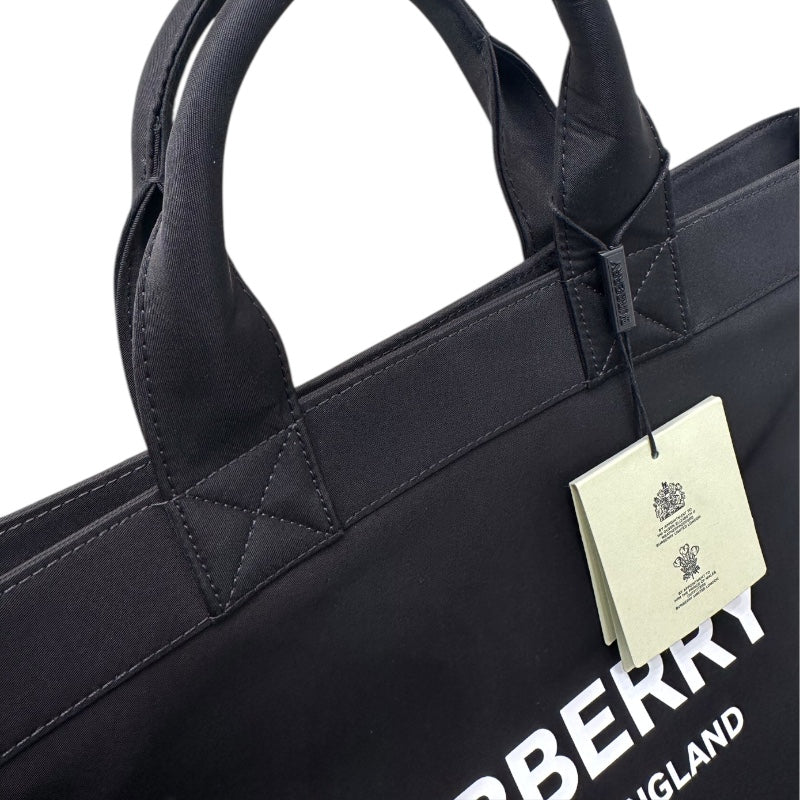 バーバリー BURBERRY ロゴトートバッグ ブラック ナイロン メンズ ハンドバッグ