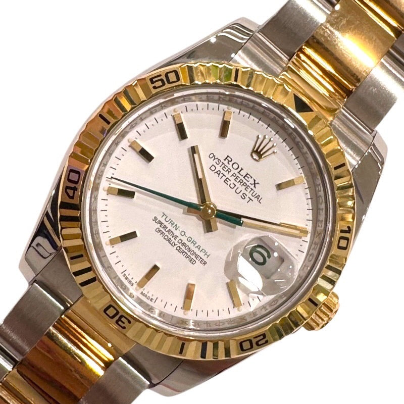 ロレックス ROLEX デイトジャスト ターノグラフ  116263 ホワイト K18YG×SS 自動巻き メンズ 腕時計