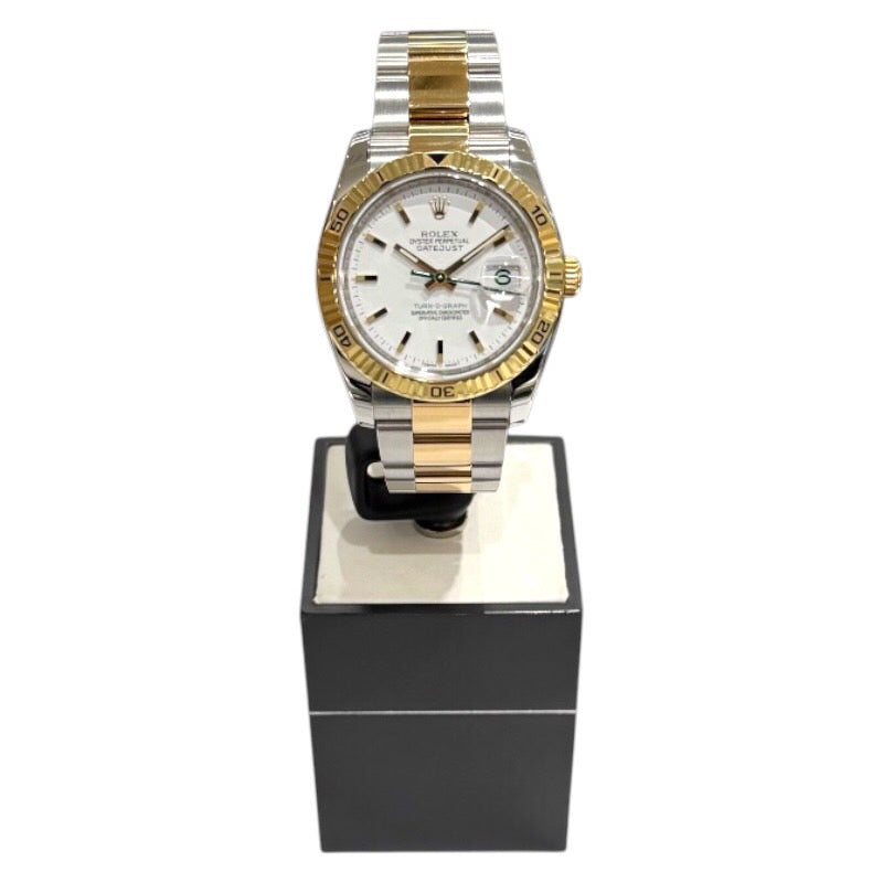 ロレックス ROLEX デイトジャスト ターノグラフ  116263 ホワイト K18YG×SS 自動巻き メンズ 腕時計