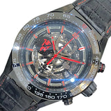 タグ・ホイヤー TAG HEUER カレラ キャリバー ホイヤ―01 クロノグラフ マンチェスターユナイテッド CAR2A1J.FC6400 ブラック ステンレス（PVD加工）/ラバー×アリゲーター メンズ 腕時計
