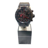 タグ・ホイヤー TAG HEUER カレラ キャリバー ホイヤ―01 クロノグラフ マンチェスターユナイテッド CAR2A1J.FC6400 ブラック ステンレス（PVD加工）/ラバー×アリゲーター メンズ 腕時計