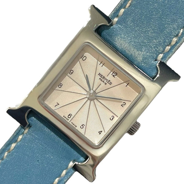 エルメス Hウォッチ HH1.210 ブルー レディース 時計 【中古