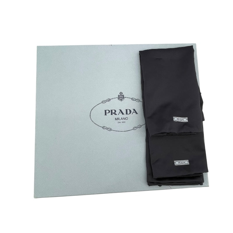 プラダ PRADA モノリス 厚底ブーツ 17255M ブラック ナイロン レディース ブーツ