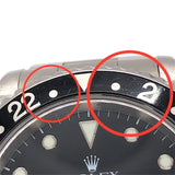 ロレックス ROLEX GMTマスター2  赤/黒 16710 ブラック×シルバー SS メンズ 腕時計