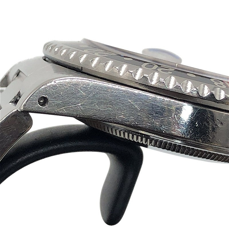 ロレックス ROLEX GMTマスター2  赤/黒 16710 ブラック×シルバー SS メンズ 腕時計