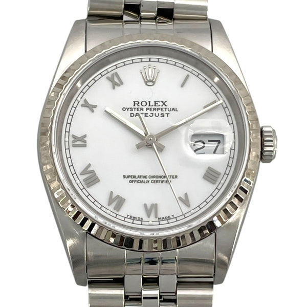 ロレックス ROLEX デイトジャスト 16234 ホワイト WG/SS 自動巻き メンズ 腕時計