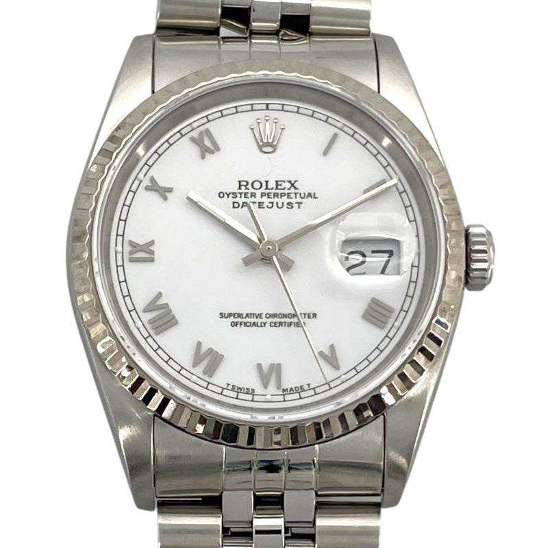 ロレックス ROLEX デイトジャスト 16234 ホワイト WG/SS 自動巻き メンズ 腕時計