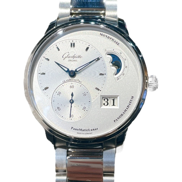 グラスフュッテ・オリジナル GLASHUTTE ORIGINAL パノマティックルナ 1-90-02-42-32-71 ステンレススティール メンズ 腕時計