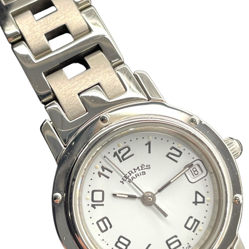 エルメス HERMES クリッパー CL4210 ホワイト SS クオーツ レディース 腕時計