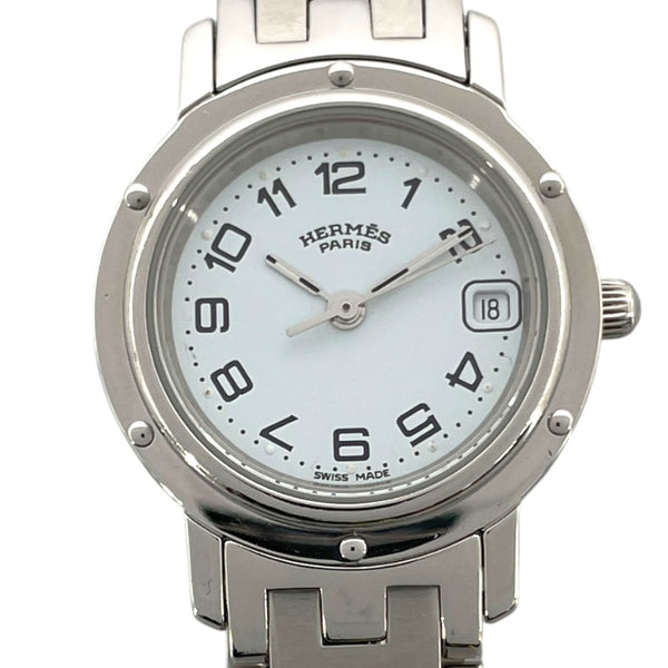 エルメス HERMES クリッパー CL4210 ホワイト SS クオーツ レディース 腕時計