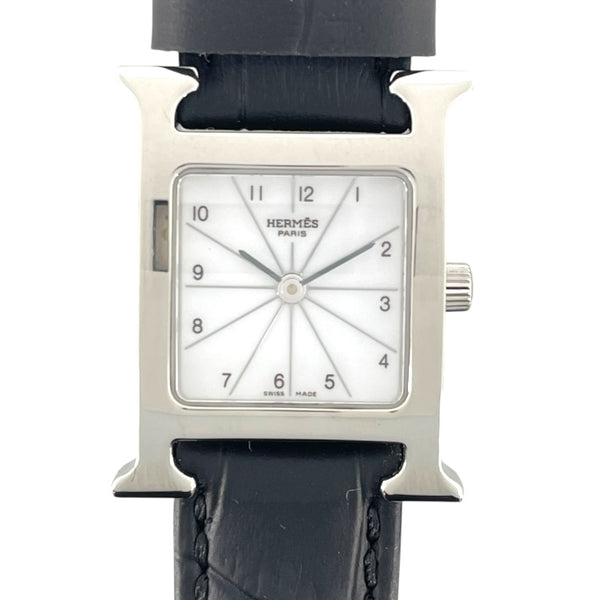 2025年 お歳暮・冬ギフト特集 HERMES エルメス Hウォッチ SS/革ベルト（社外 ホワイト HH1.210 時計