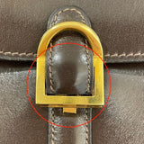 エルメス HERMES ショルダーバッグ 〇C刻 ショコラ×ゴ―ルド金具 ボックスカーフ レディース ショルダーバッグ