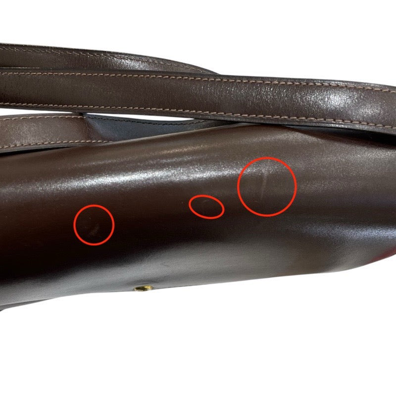 エルメス HERMES ショルダーバッグ 〇C刻 ショコラ×ゴ―ルド金具 ボックスカーフ レディース ショルダーバッグ