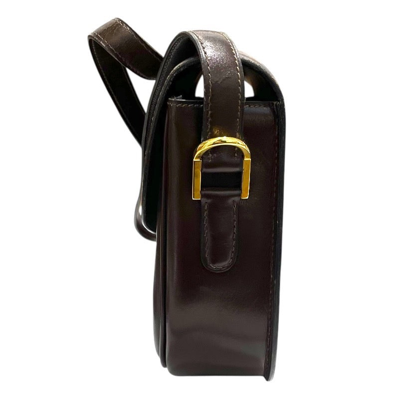 エルメス HERMES ショルダーバッグ 〇C刻 ショコラ×ゴ―ルド金具 ボックスカーフ レディース ショルダーバッグ