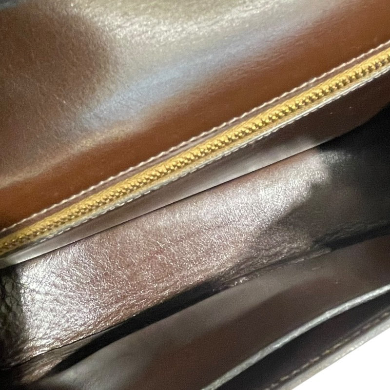 エルメス HERMES ショルダーバッグ 〇C刻 ショコラ×ゴ―ルド金具 ボックスカーフ レディース ショルダーバッグ