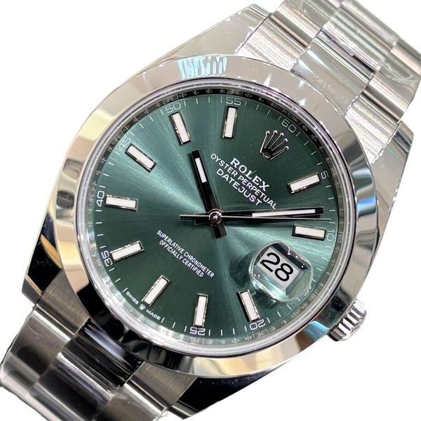 ロレックス ROLEX デイトジャスト41 ミントグリーン 126300 SS メンズ 腕時計