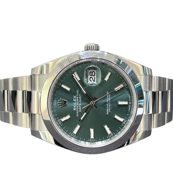 ロレックス ROLEX デイトジャスト41 ミントグリーン 126300 SS メンズ 腕時計