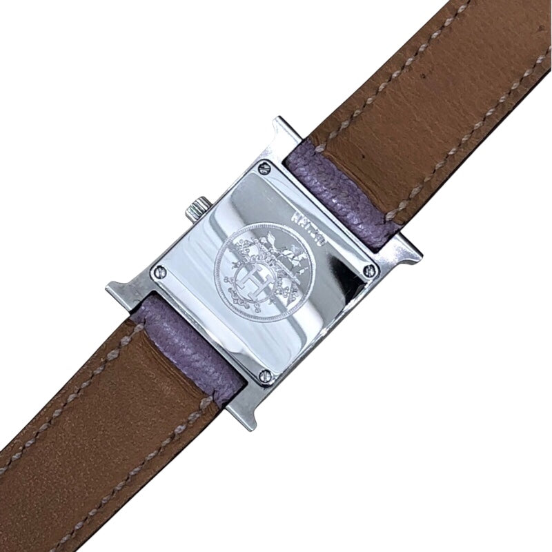 エルメス HERMES Hウォッチ HH1.210 ピンク ステンレススチール レディース 腕時計