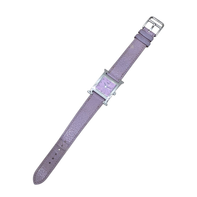 エルメス HERMES Hウォッチ HH1.210 ピンク ステンレススチール レディース 腕時計