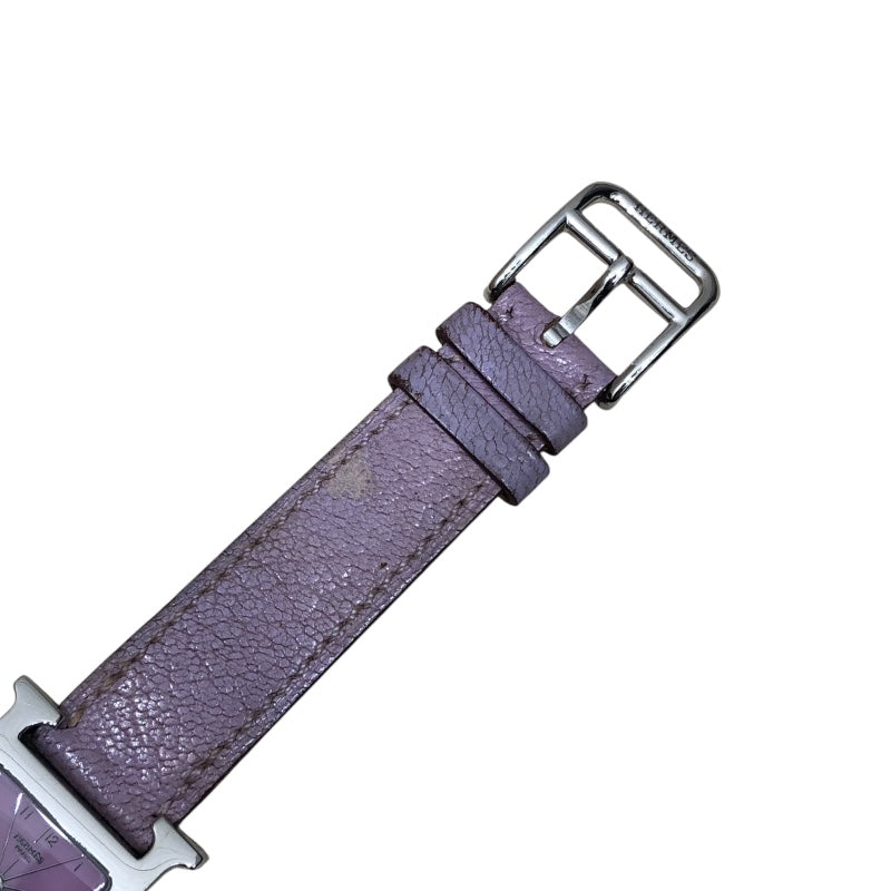 エルメス HERMES Hウォッチ HH1.210 ピンク ステンレススチール レディース 腕時計