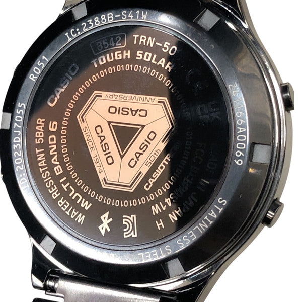 カシオ CASIO カシオトロン カシオウォッチ50周年記念モデル TRN-50ZE-1AJR ブラック SS メンズ 腕時計