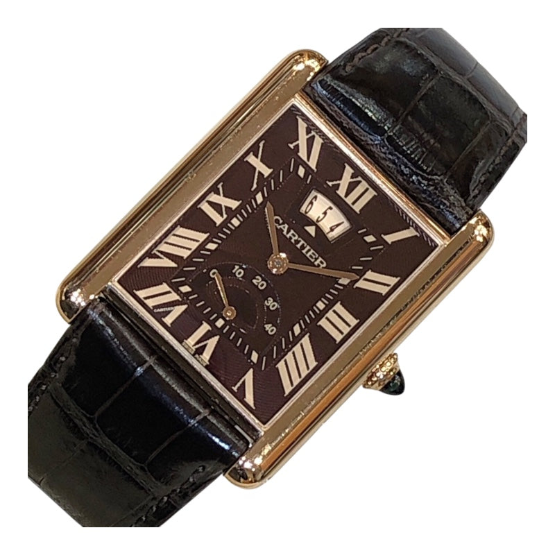 カルティエ Cartier タンク ルイ カルティエ マニュアルデイト W1560002 K18ピンクゴールド メンズ 腕時計