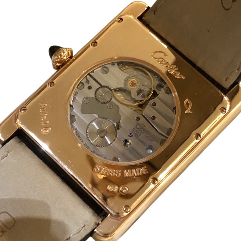 カルティエ Cartier タンク ルイ カルティエ マニュアルデイト W1560002 K18ピンクゴールド メンズ 腕時計