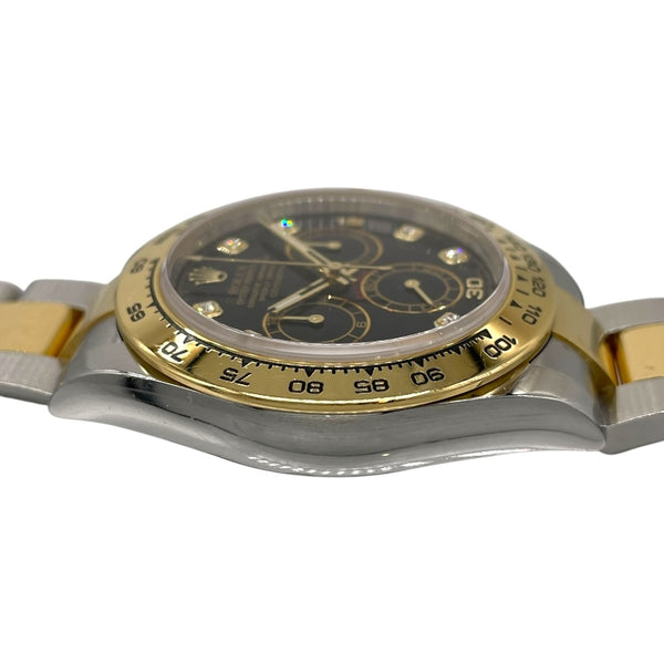 ロレックス ROLEX デイトナ 8Pダイヤ ランダムシリアル 116503G ブラック K18/SS 自動巻き メンズ 腕時計