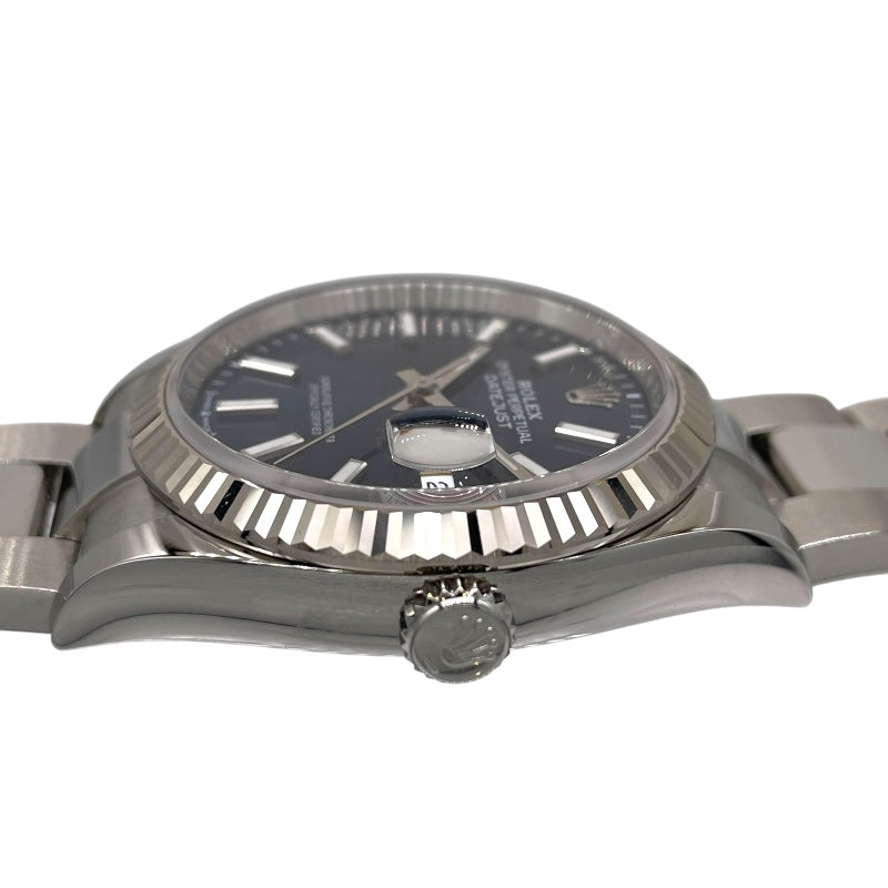 ロレックス ROLEX デイトジャスト36 ランダムシリアル オイスターブレス 126234 シルバー×ブルー SS 自動巻き メンズ 腕時計