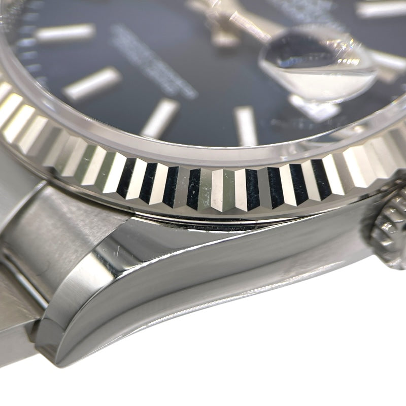 ロレックス ROLEX デイトジャスト36 ランダムシリアル オイスターブレス 126234 シルバー×ブルー SS 自動巻き メンズ 腕時計