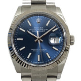 ロレックス ROLEX デイトジャスト36 ランダムシリアル 126234 ブルー オイスターブレス SS/K18WG 自動巻き メンズ 腕時計
