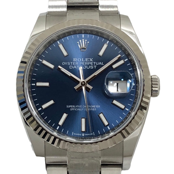 ロレックス ROLEX デイトジャスト36 ランダムシリアル 126234 ブルー オイスターブレス SS/K18WG 自動巻き メンズ 腕時計