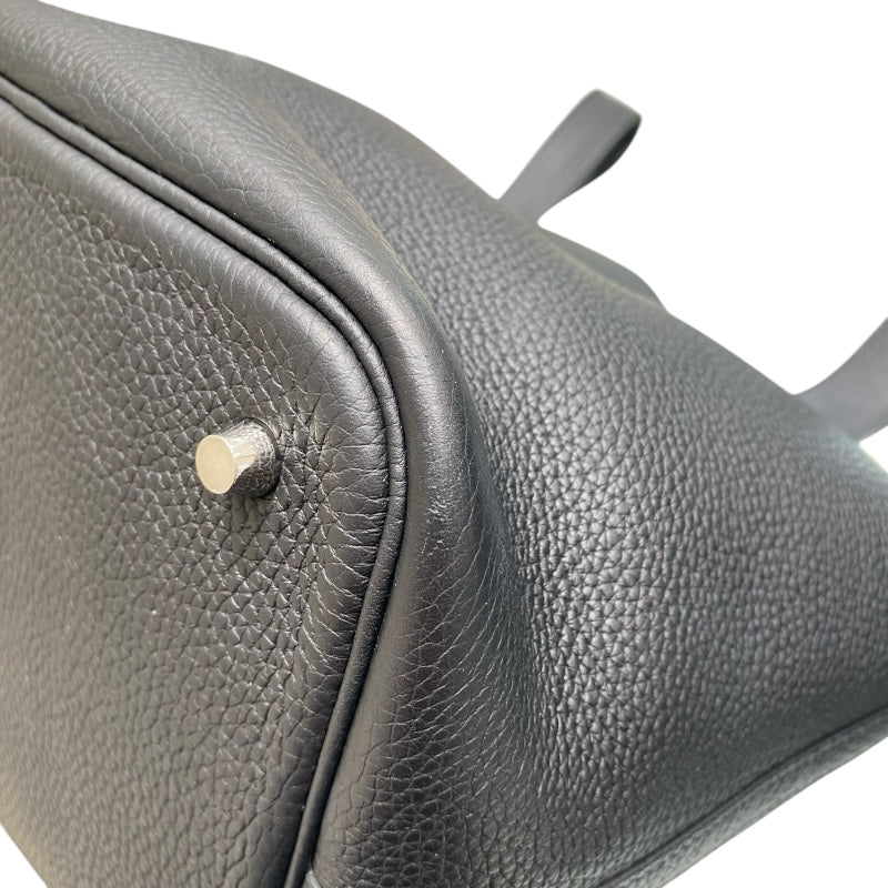 エルメス HERMES ピコタンロックMM A刻 ブラック/SV金具 トリヨン レディース ハンドバッグ