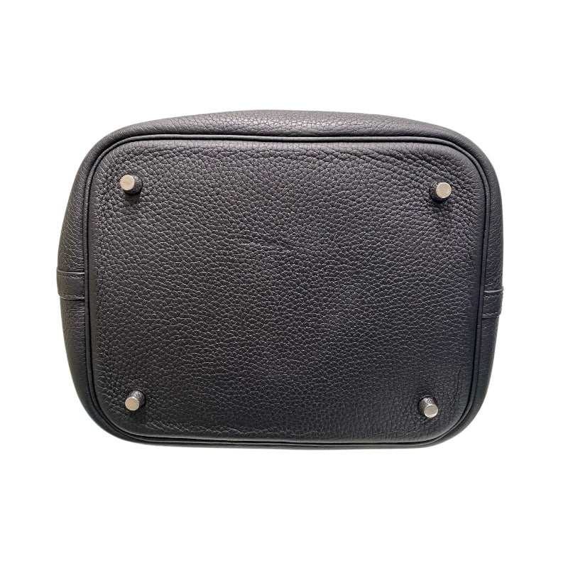 エルメス HERMES ピコタンロックMM A刻 ブラック/SV金具 トリヨン レディース ハンドバッグ