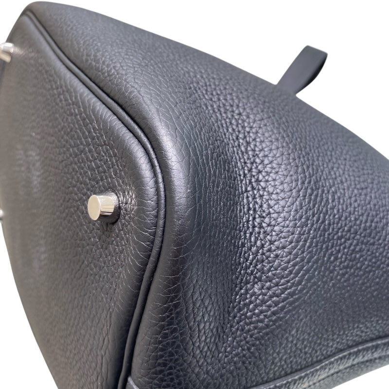 エルメス HERMES ピコタンロックMM A刻 ブラック/SV金具 トリヨン レディース ハンドバッグ