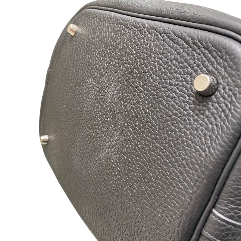 エルメス HERMES ピコタンロックMM A刻 ブラック/SV金具 トリヨン レディース ハンドバッグ