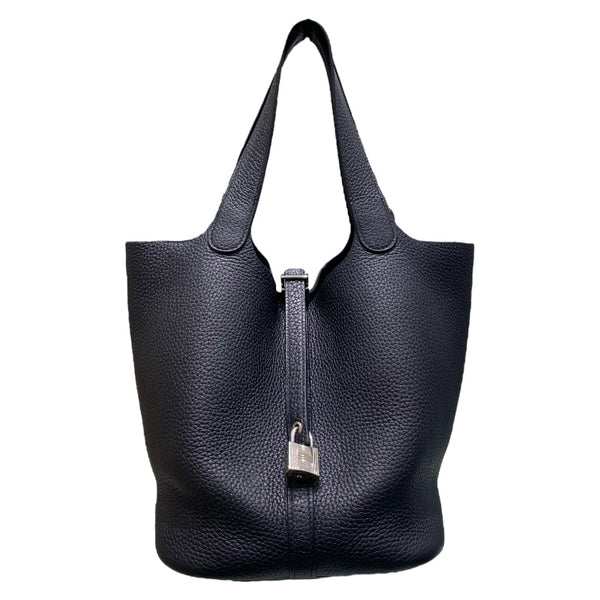エルメス HERMES ピコタンロックMM A刻 ブラック/SV金具 トリヨン レディース ハンドバッグ
