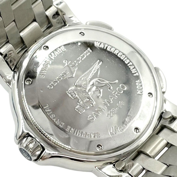 ユリスナルダン ULYSSE NARDIN サンマルコ GMT ビッグデイト 223-88 ブラック SS 自動巻き メンズ 腕時計