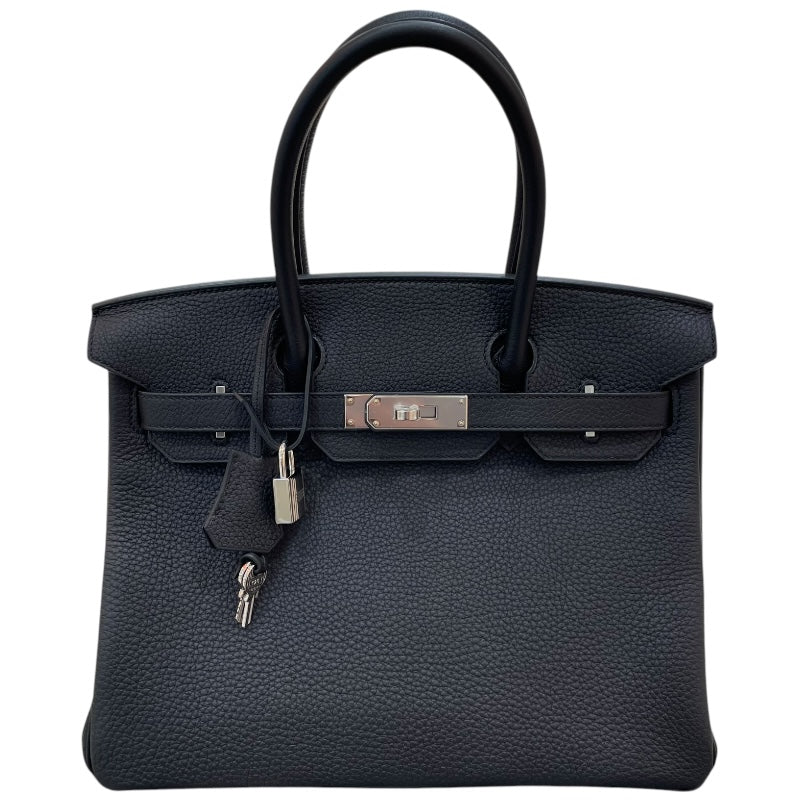 エルメス HERMES バーキン30 W刻 ブラック/SV金具 トゴ レディース ハンドバッグ