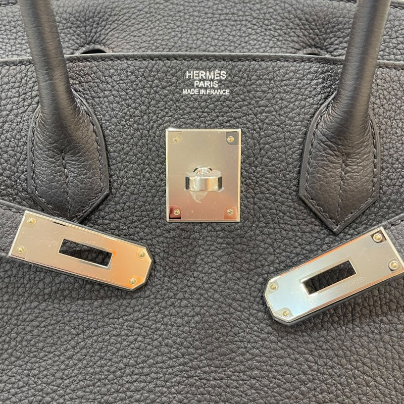 エルメス HERMES バーキン30 W刻 ブラック/SV金具 トゴ レディース ハンドバッグ