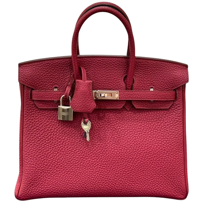 エルメス HERMES バーキン25 U刻 ルージュグレナ/シルバー金具 トリヨン レディース ハンドバッグ