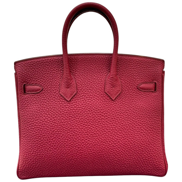 エルメス HERMES バーキン25 U刻 ルージュグレナ/シルバー金具 トリヨン レディース ハンドバッグ
