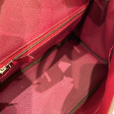 エルメス HERMES バーキン25 U刻 ルージュグレナ/シルバー金具 トリヨン レディース ハンドバッグ