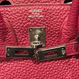 エルメス HERMES バーキン25 U刻 ルージュグレナ/シルバー金具 トリヨン レディース ハンドバッグ