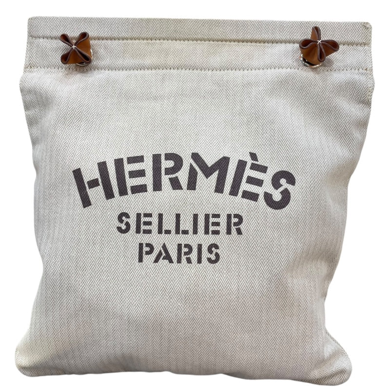エルメス HERMES アリーヌMM ナチュラル・ゴールド/SV金具 トワル・バレニア レディース ショルダーバッグ