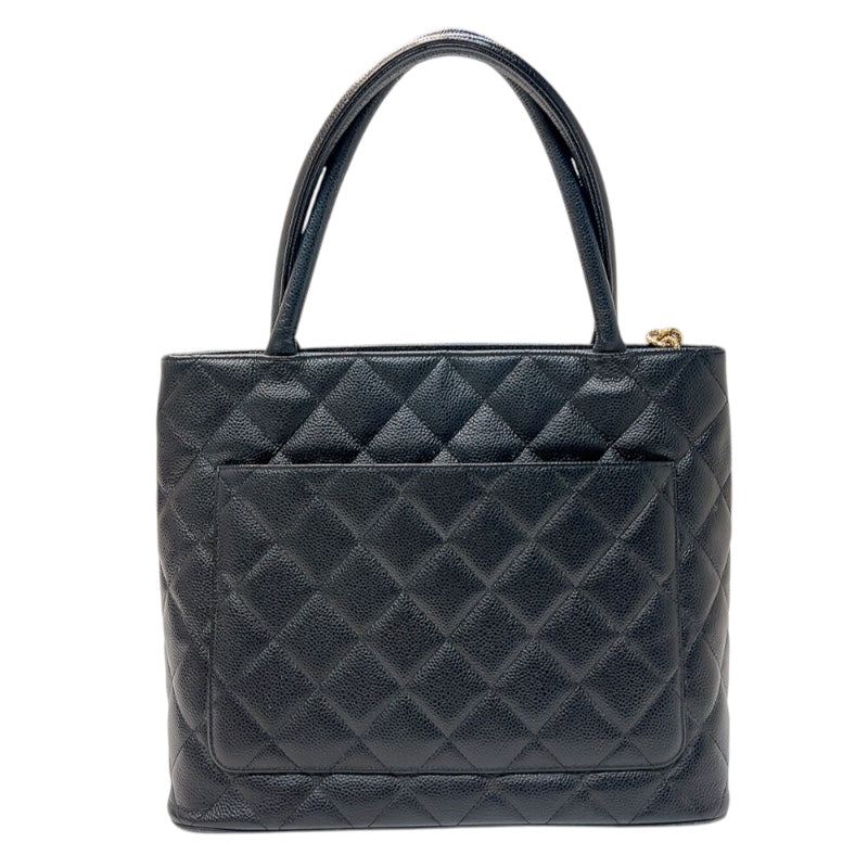 シャネル CHANEL 復刻トート A01804 ブラック ゴールド金具 キャビア 