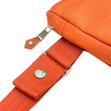 エルメス HERMES アカプルコ ポシェット サンチュール オレンジ シルバー金具 トワルシェブロン/レザー ユニセックス ボディバッグ